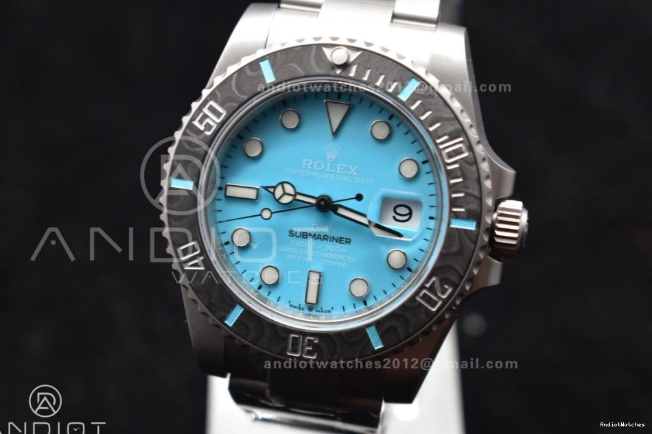 Tiffany Dial FastDry 472 Blue Best VSF Submariner on Edition 1:1 Bracelet Sandblasted DIW VS SS 0315